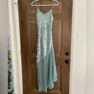 Light Blue Sequin Midi Dress